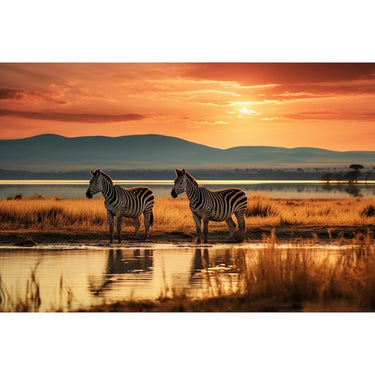 Sunset Zebra Canvas